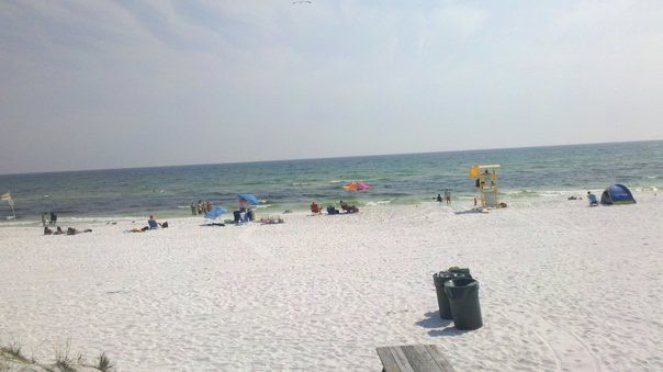 White sand beach on the Emerald Coast