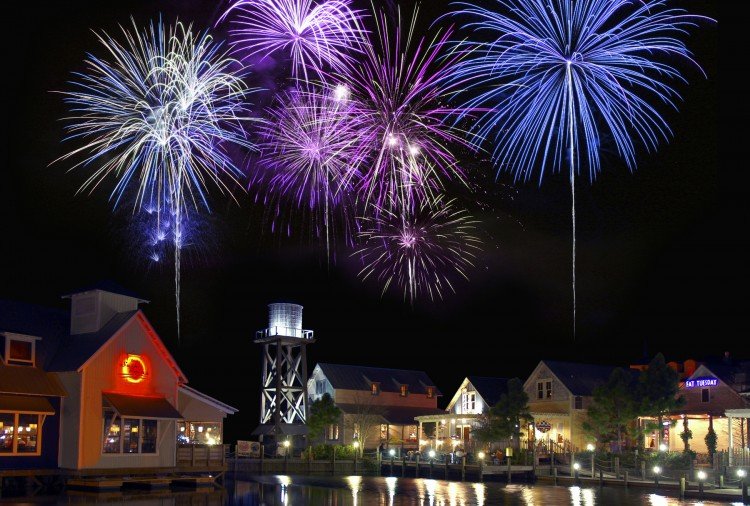 Fireworks over Destin Harbor
