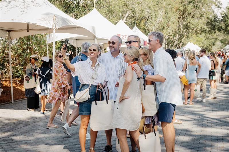 Guests sampling wine at the DCWAF Harvest Wine & Food Festival