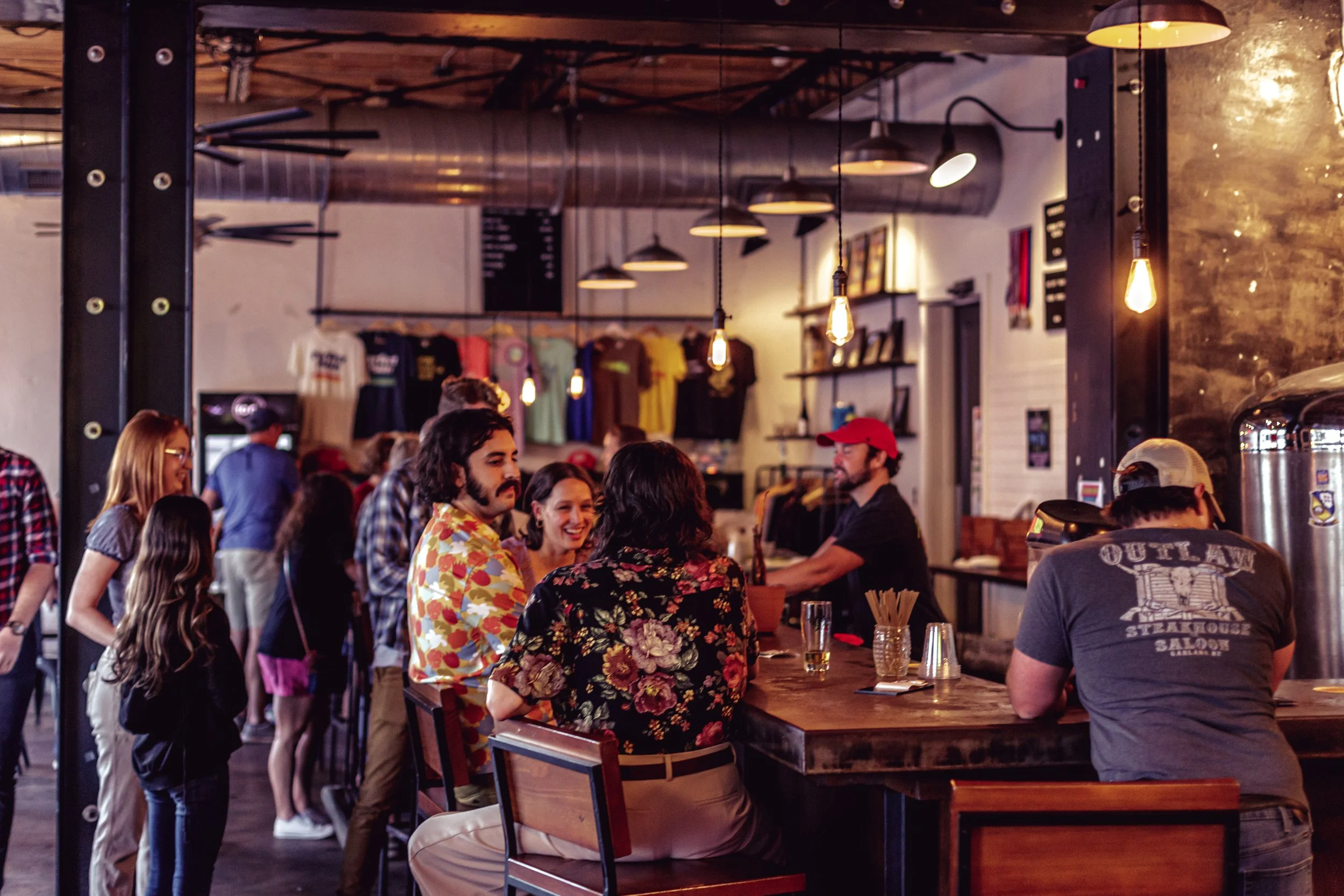 The bar at Perfect Plain Brewing Co. in downtown Pensacola