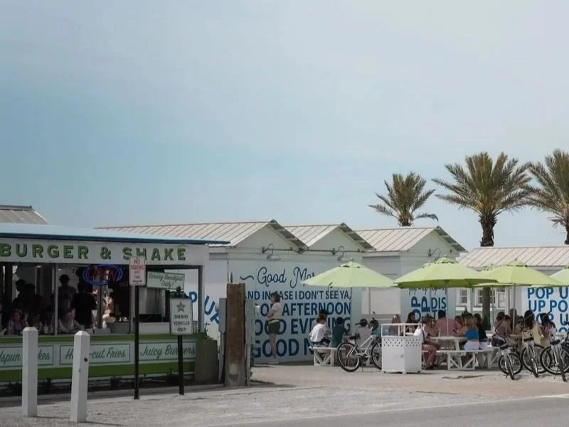 Pickle's Burger & Shake restaurant along 30A in Seaside, Florida