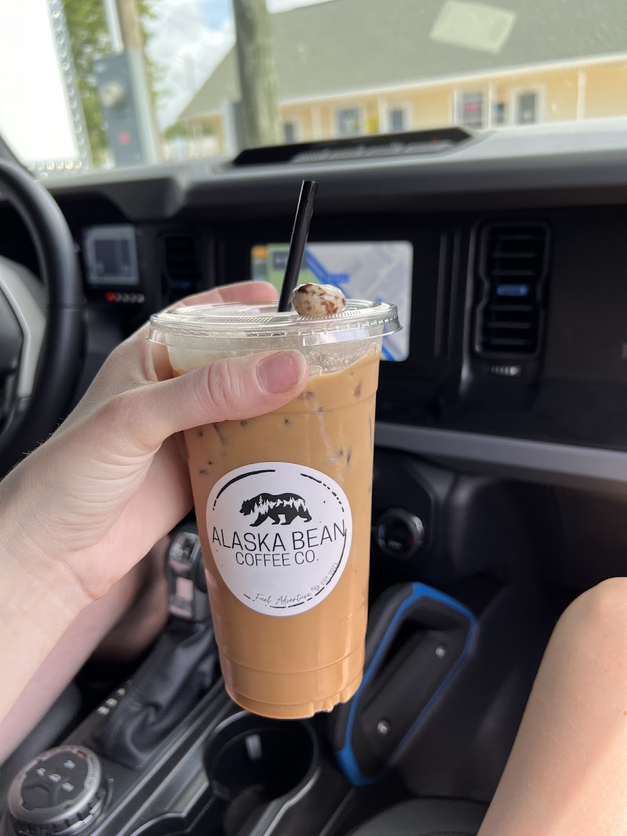 Espresso drink served at Alaska Bean Coffee Company drive-thru stand in Navarre, FL