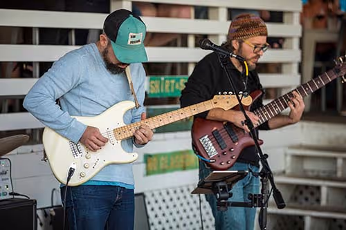 Live music performance at The Bay restaurant in Santa Rosa Beach