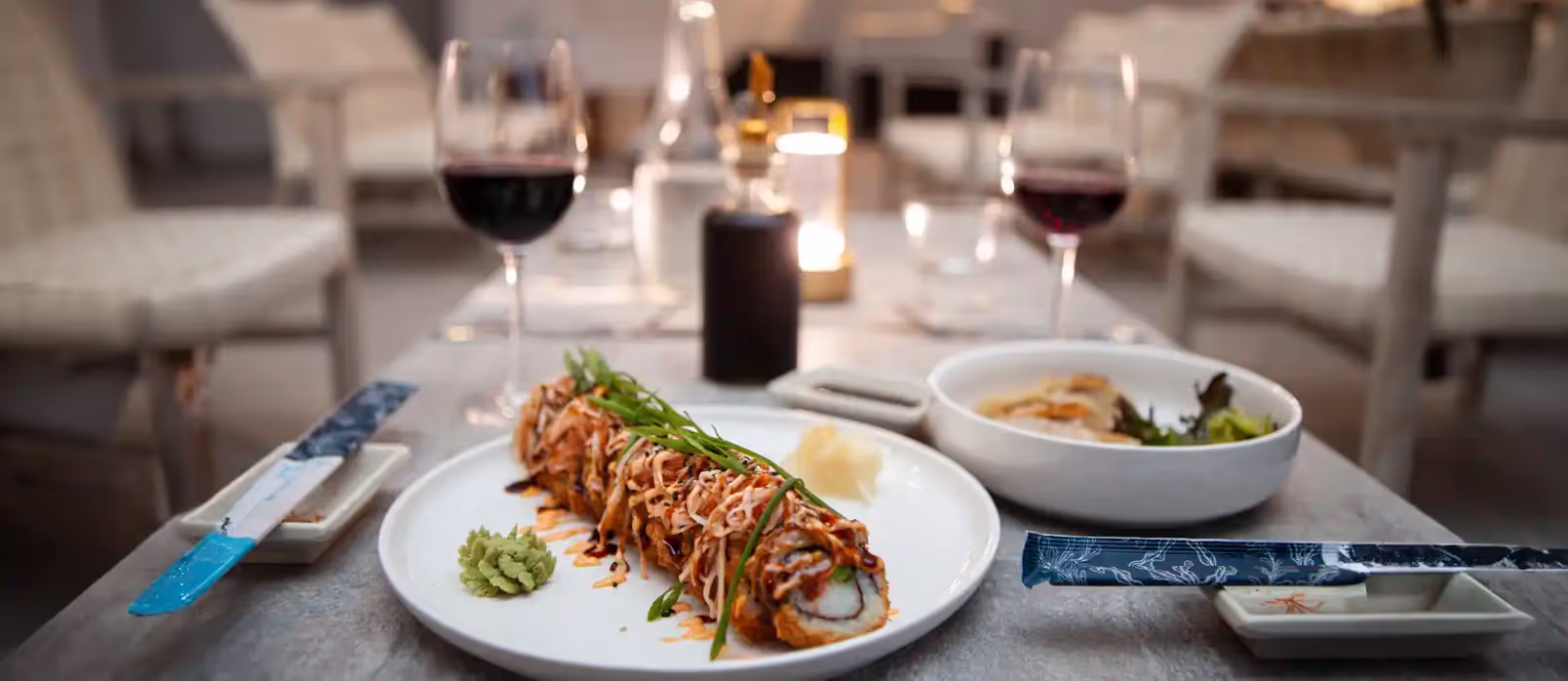 Small plates and wine service at 87 Plaza in Seaside, Florida