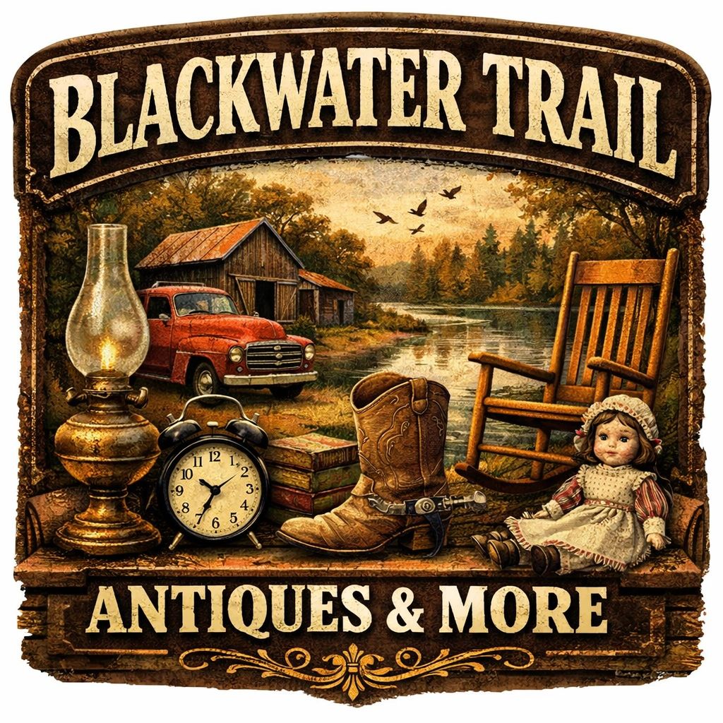 Blackwater Trail Antiques and More logo and branding image