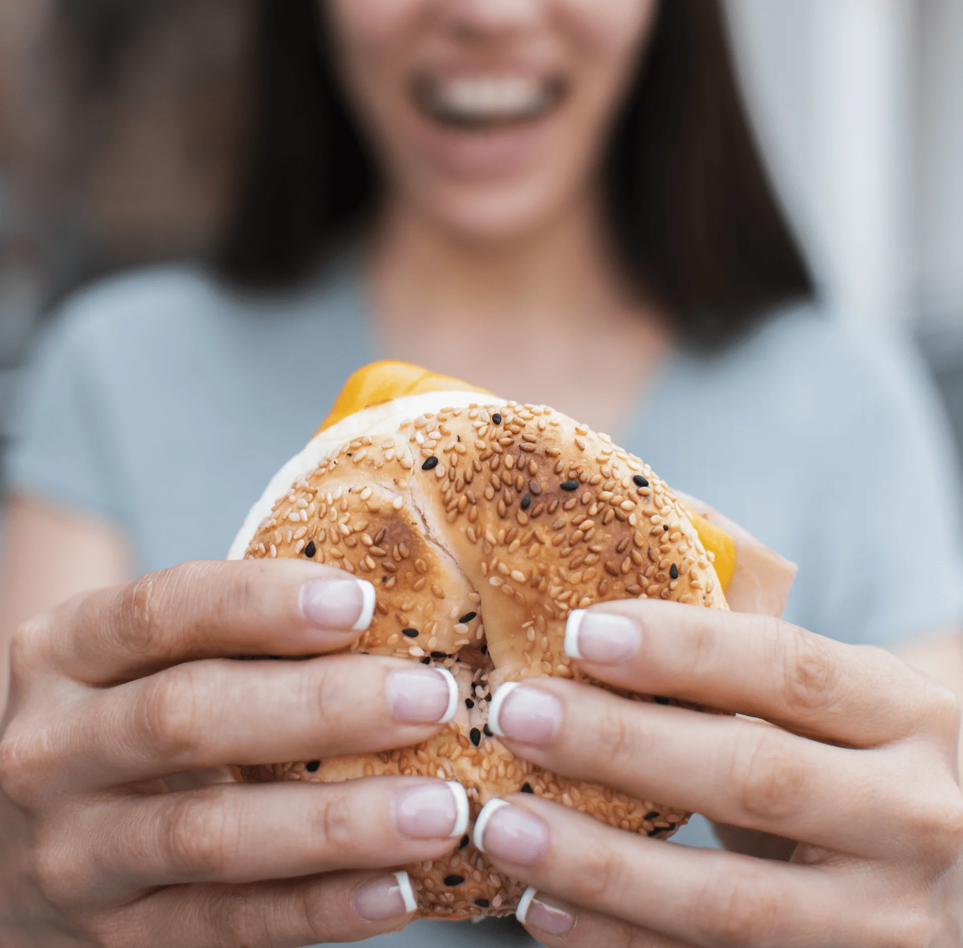 A fresh bagel sandwich from Bagelheads in Pensacola
