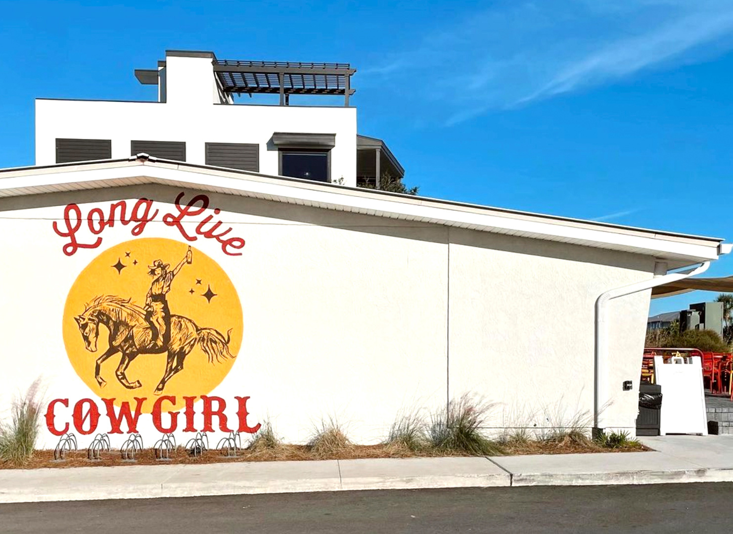 Exterior of Cowgirl Kitchen Market and Cafe on Scenic Highway 30A in Blue Mountain Beach