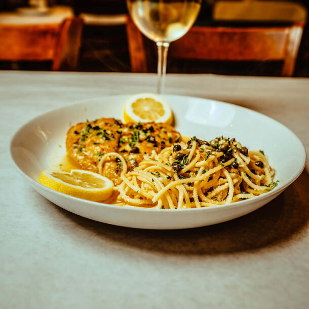 Chicken piccata entree at Ali's Bistro in Fort Walton Beach