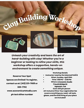 Clay workshop in progress at A Ceramic Studio & Hobby Shop
