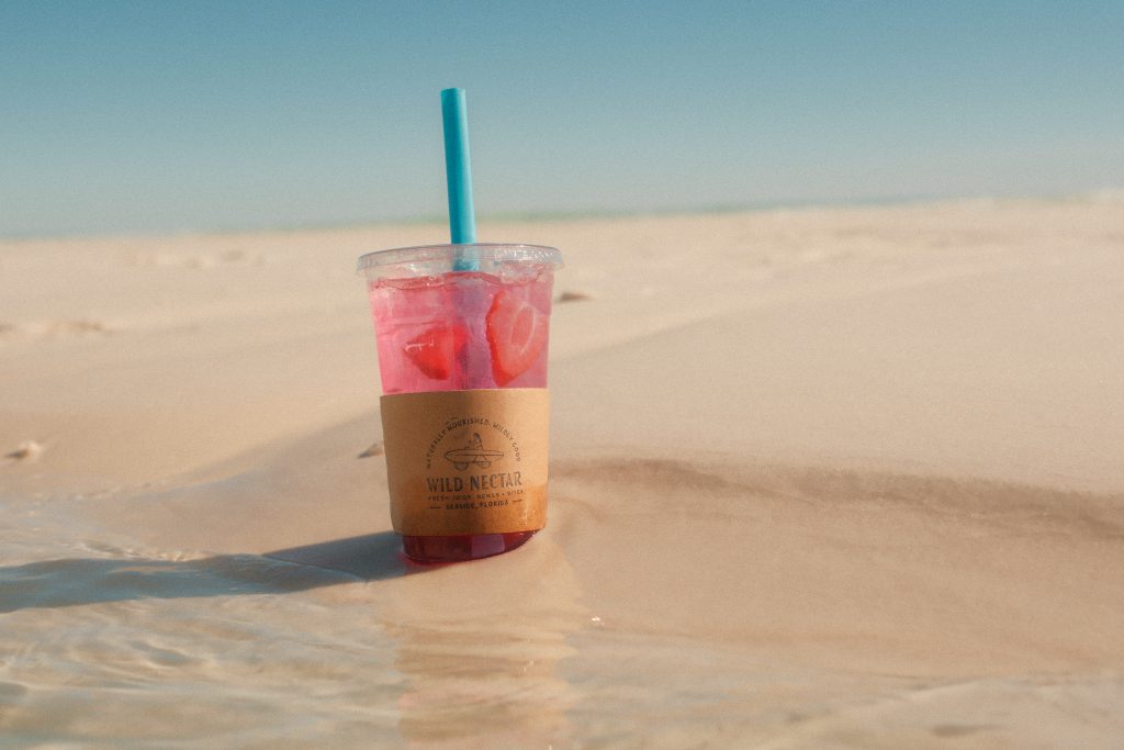 Fresh acai bowl and juice offerings at Wild Nectar 30A in Seaside, Florida