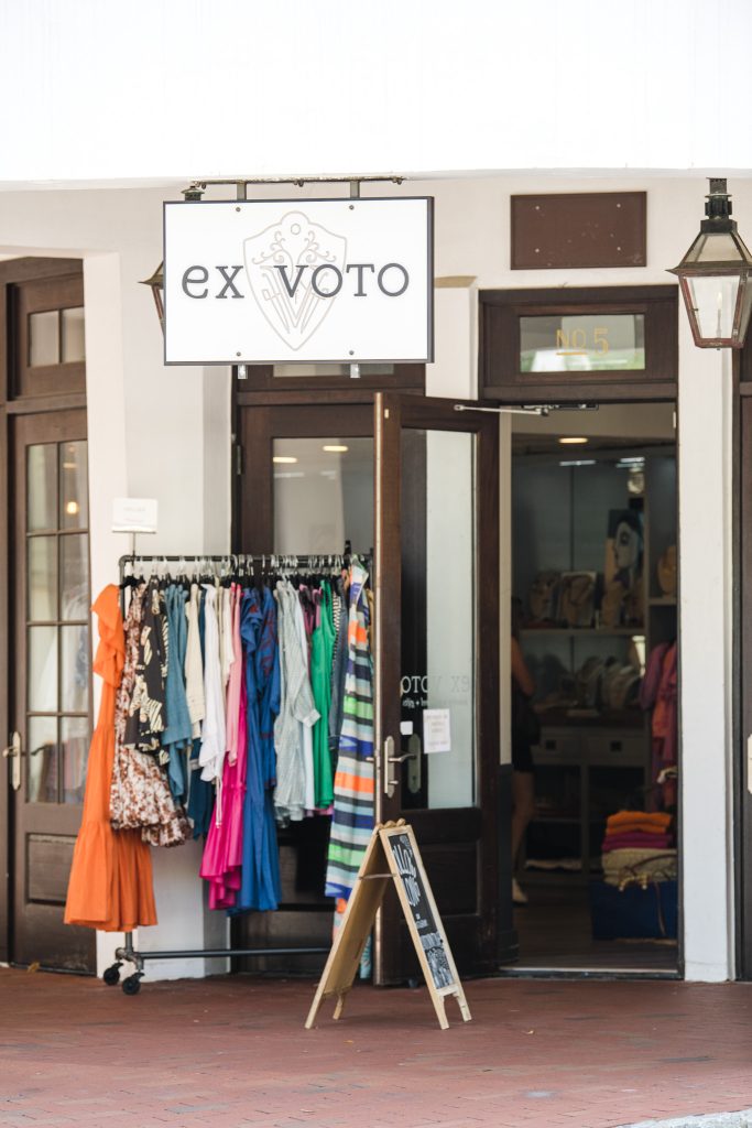 Ex Voto Vintage storefront on Main Street in Rosemary Beach