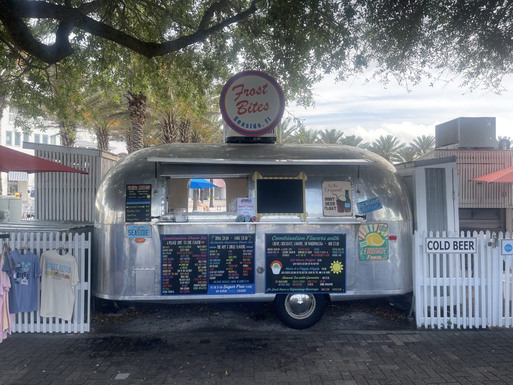 Frost Bites vintage Airstream trailer on Airstream Row in Seaside, Florida