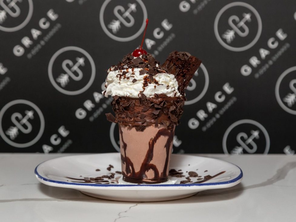 Chocolate milkshake at Grace Pizza and Shakes 30A