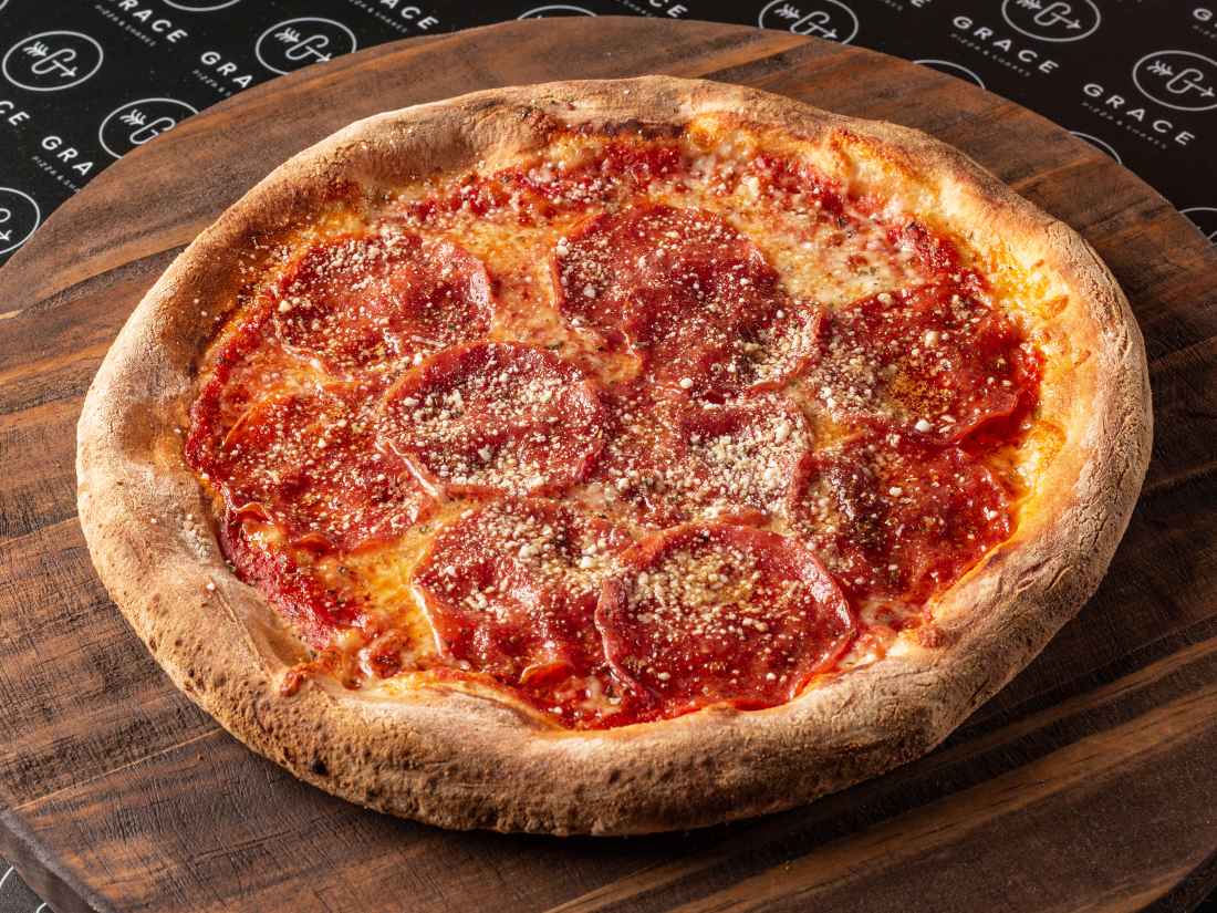 Patton's Pepperoni pizza at Grace Pizza and Shakes 30A