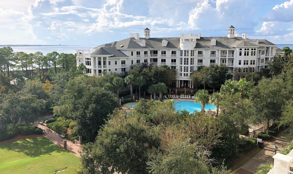 Aerial view of Sandestin Golf and Beach Resort along the Emerald Coast