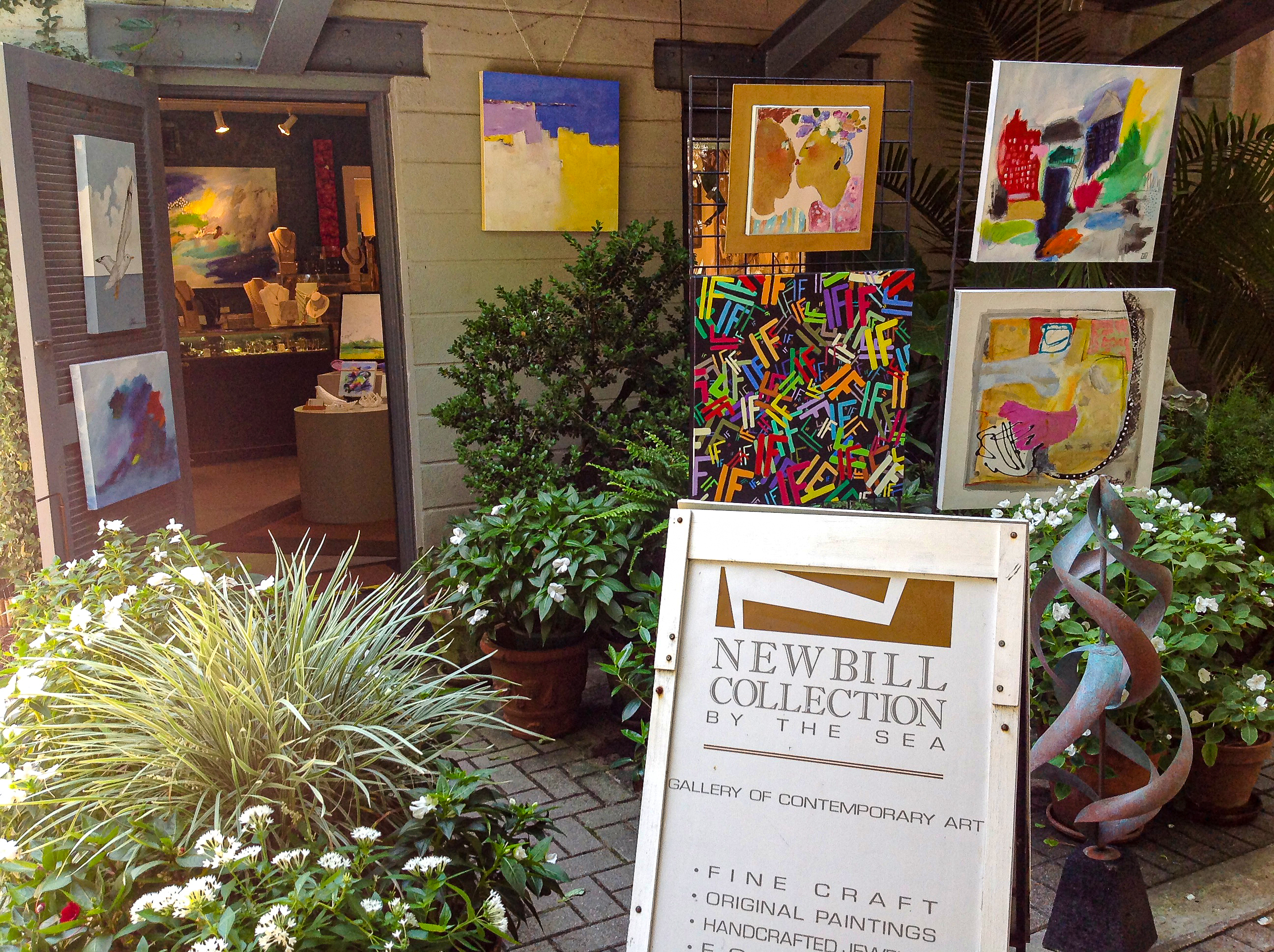 Artwork and handcrafted pieces inside Newbill Collection by the Sea in Ruskin Place
