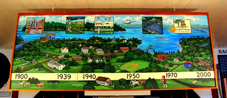 One of the timeline panels inside the Historic Bagdad Village Museum chronicling Bagdad's history