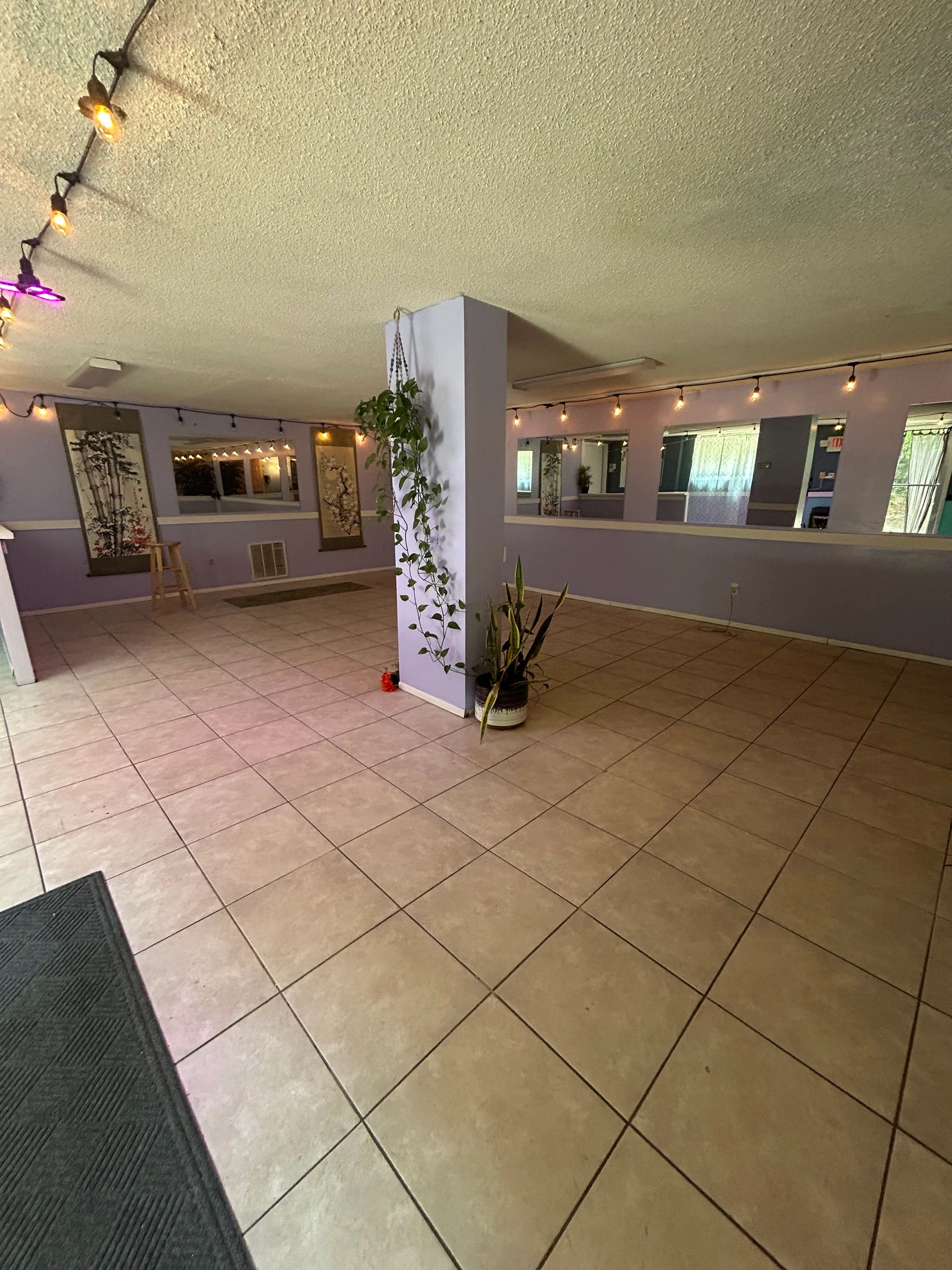 Wellness studio space set up for classes and training at Time to Be Present Wellness