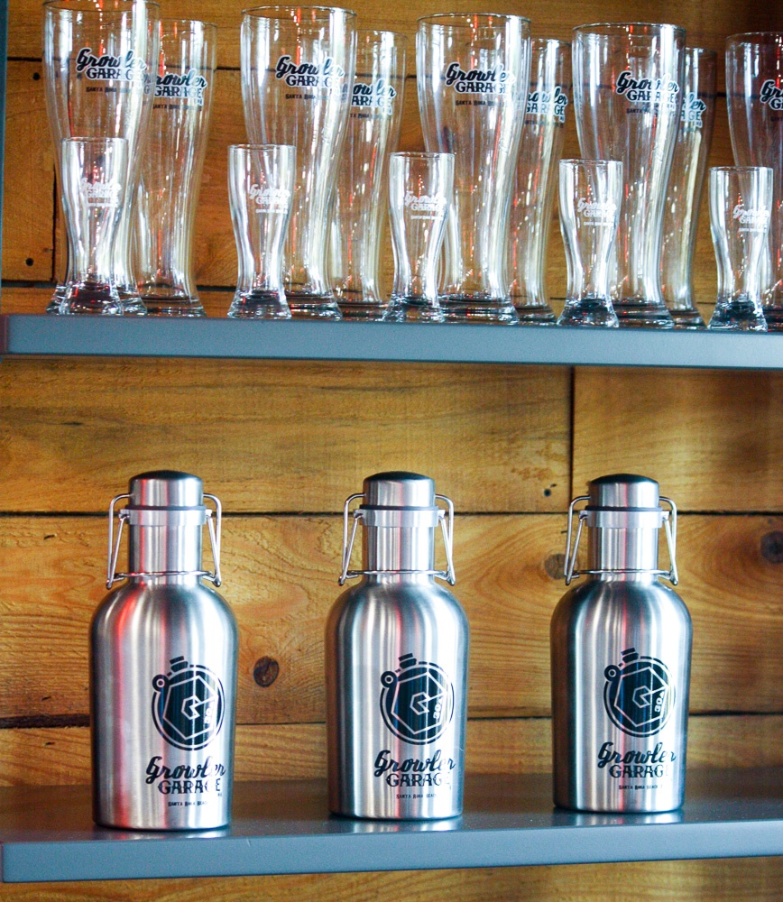 Craft beer taps at Growler Garage on 30A