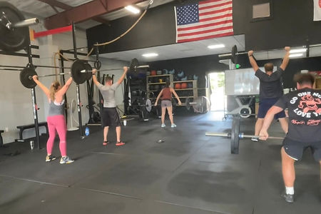 Inside the CrossFit Bluewater training facility in Niceville, Florida