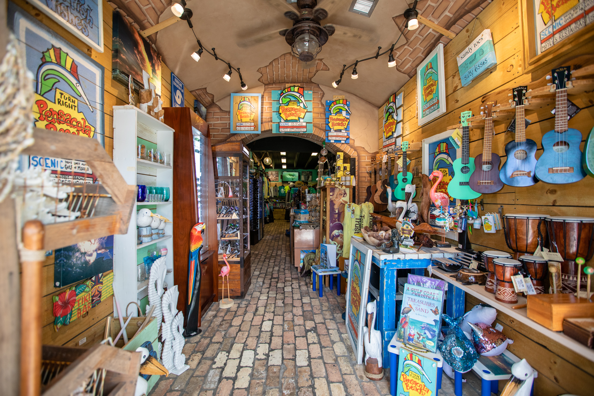 Inside Maverick Board Riding Company surf and skate shop on Pensacola Beach