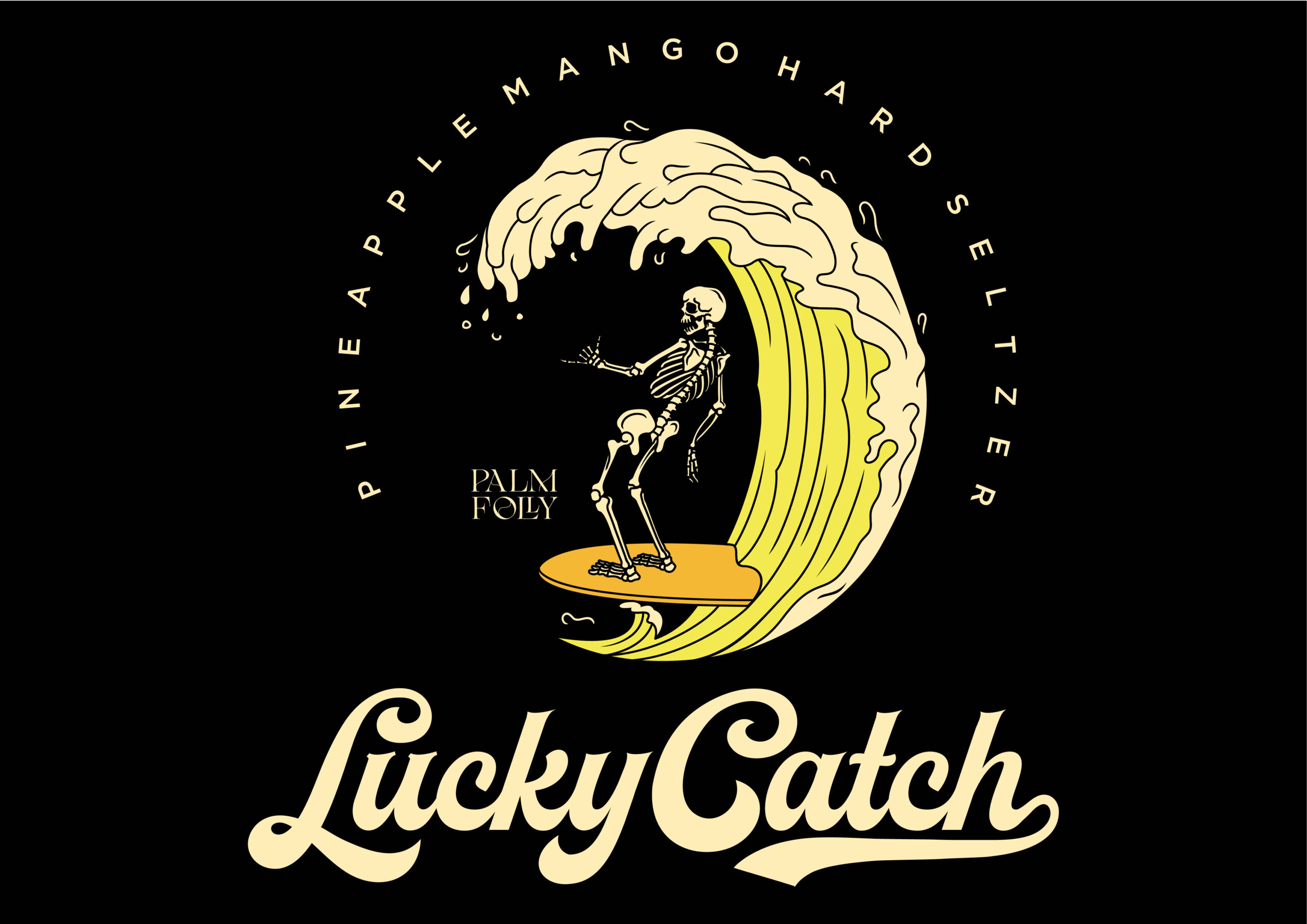Palm Folly's Lucky Catch pineapple-mango hard seltzer