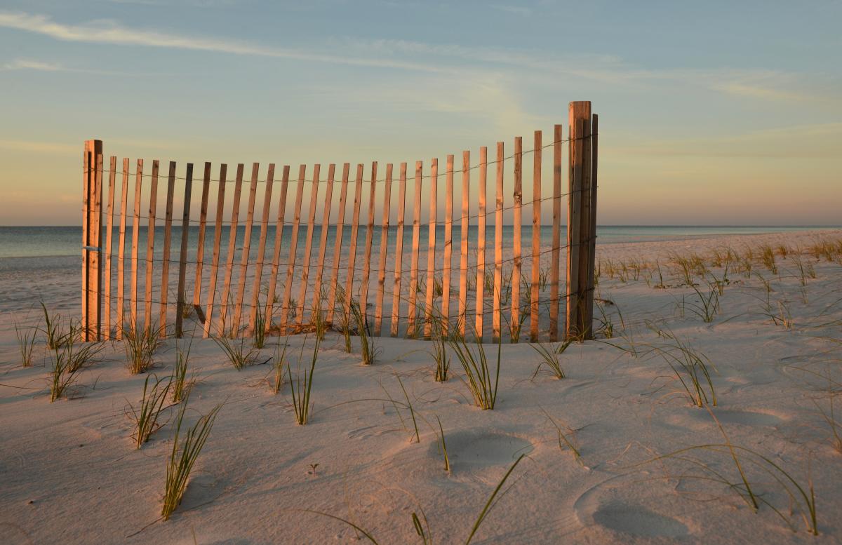 Gulf of Mexico shoreline on Perdido Key, near Flora-Bama Ole River Grill