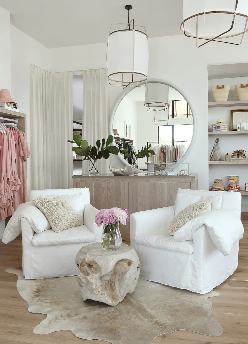 Artisan-sourced clothing display inside Parasol boutique