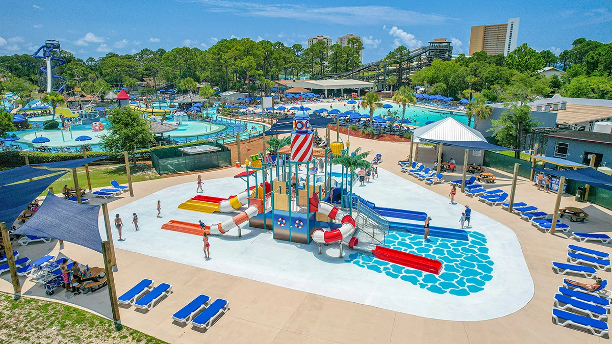 Map of attractions at Shipwreck Island Waterpark