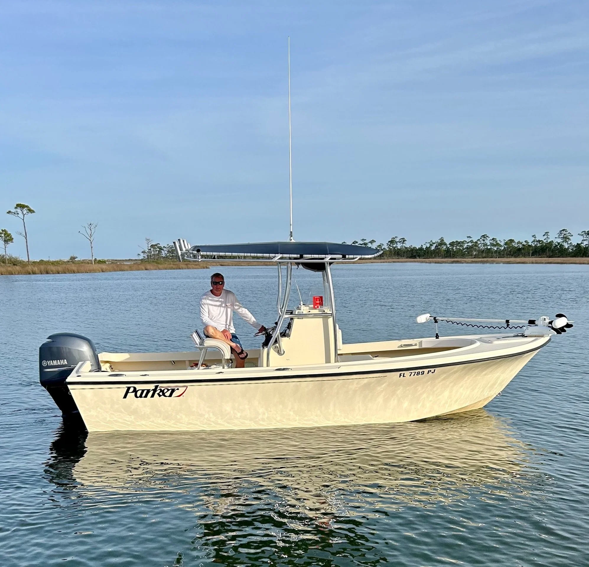 The 21-foot Parker inshore boat used by All Jack'd Up Charters