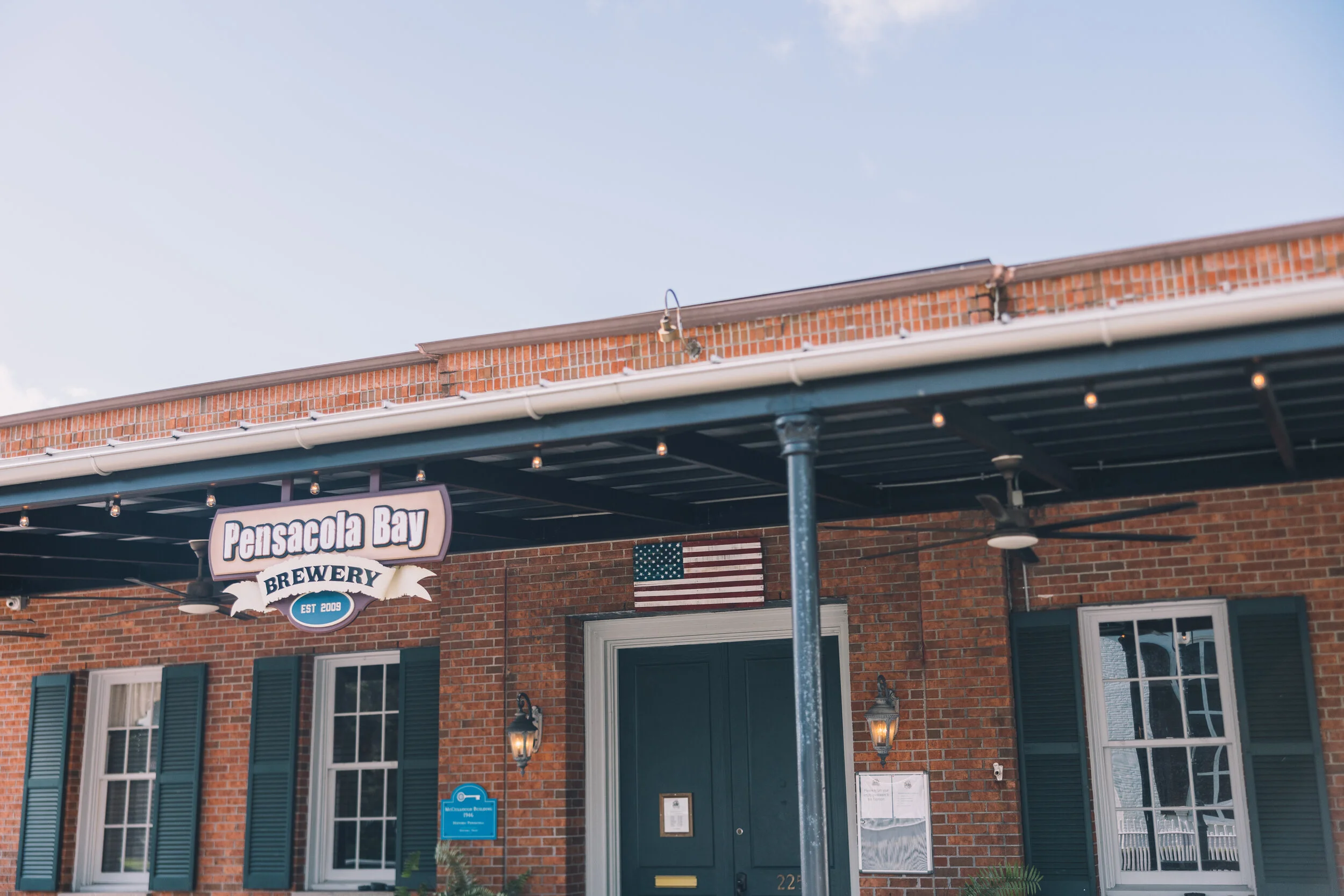 Inside Pensacola Bay Brewery's taproom in Pensacola's Seville District
