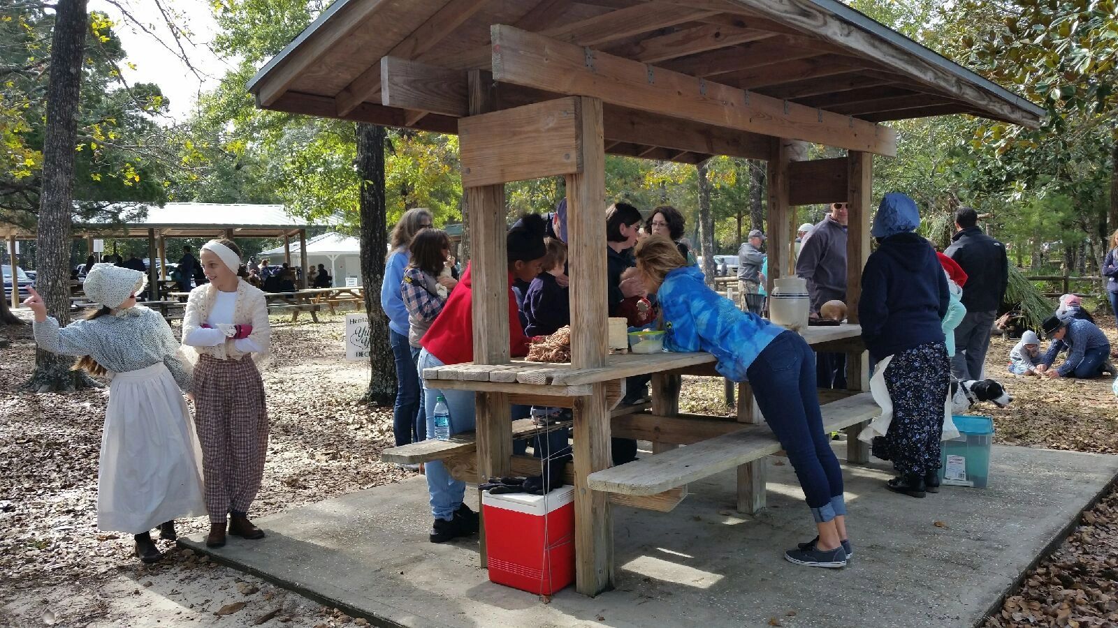 Pioneer-era cabin interior exhibit at the Heritage Museum of Northwest Florida