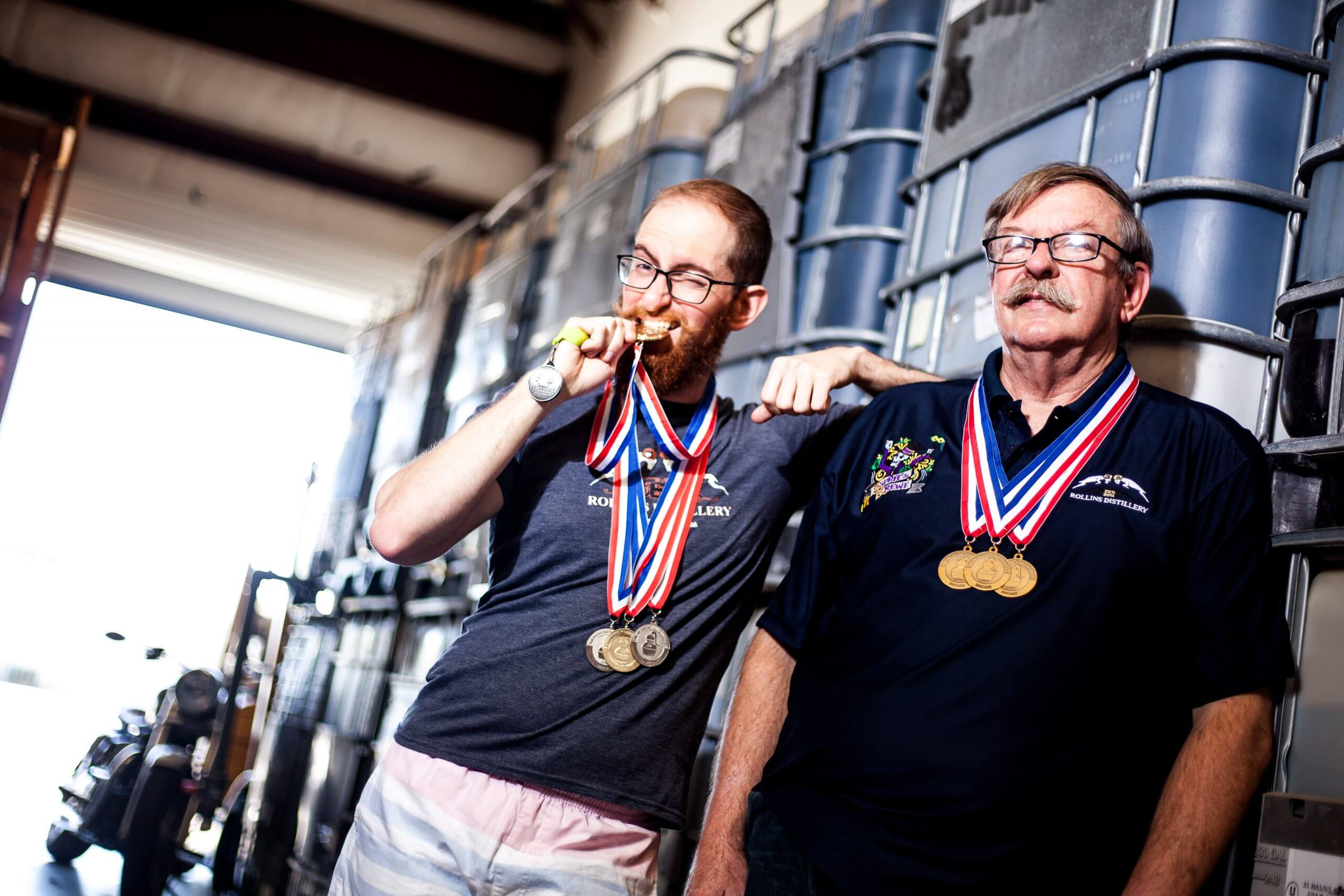 Father-and-son founders Patrick and Paul Rollins of Rollins Distillery in Gulf Breeze
