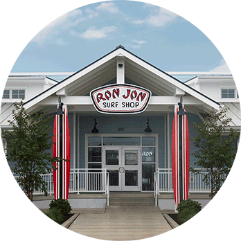 Front entrance of the original Ron Jon Surf Shop store in Long Beach Island, New Jersey