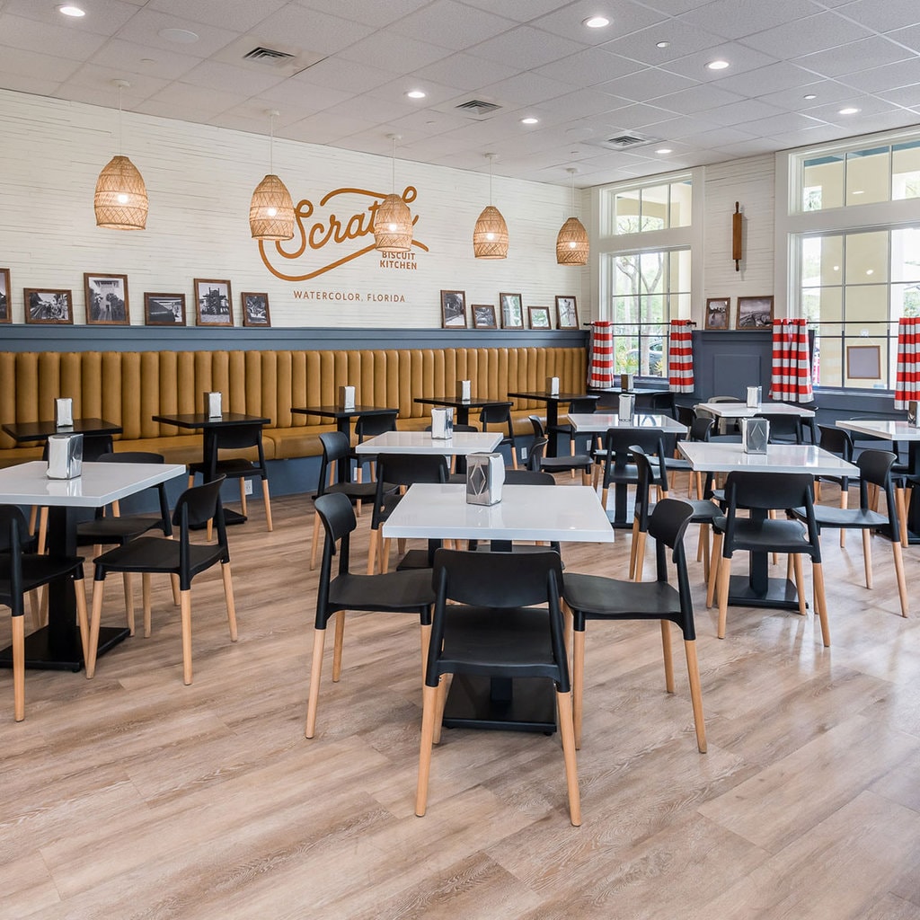 Cozy dining room interior at Scratch Biscuit Kitchen