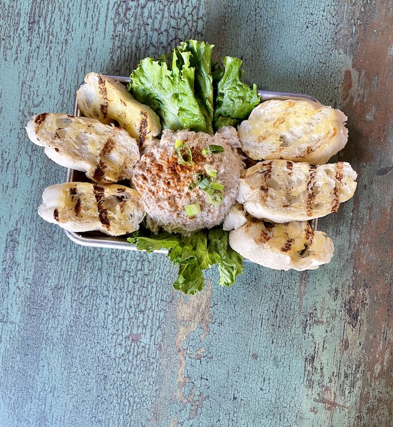 Tuna dip appetizer served at Salty Pearl Raw Bar in Perdido Key
