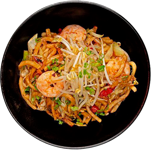 Shrimp udon stir fry from Khon's on Palafox
