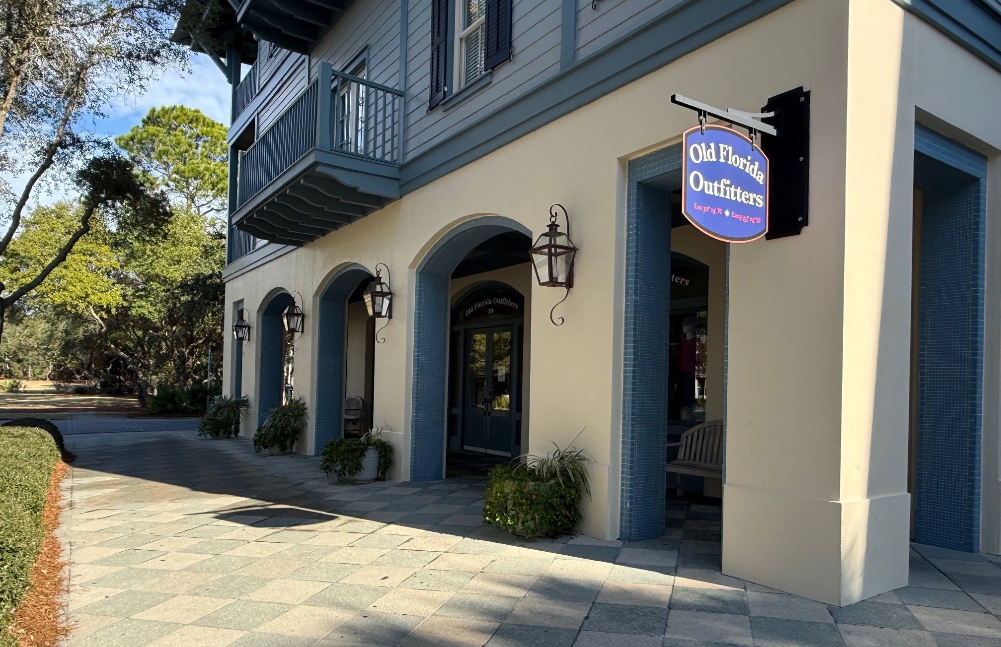 Storefront of Old Florida Outfitters in WaterColor Resort Town Square