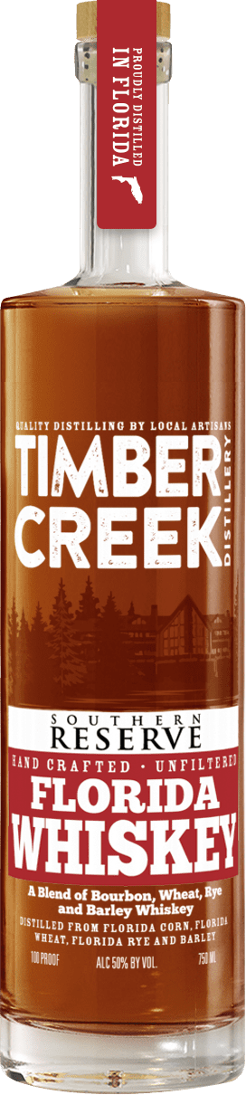 Southern Reserve Florida Whiskey bottle from Timber Creek Distillery