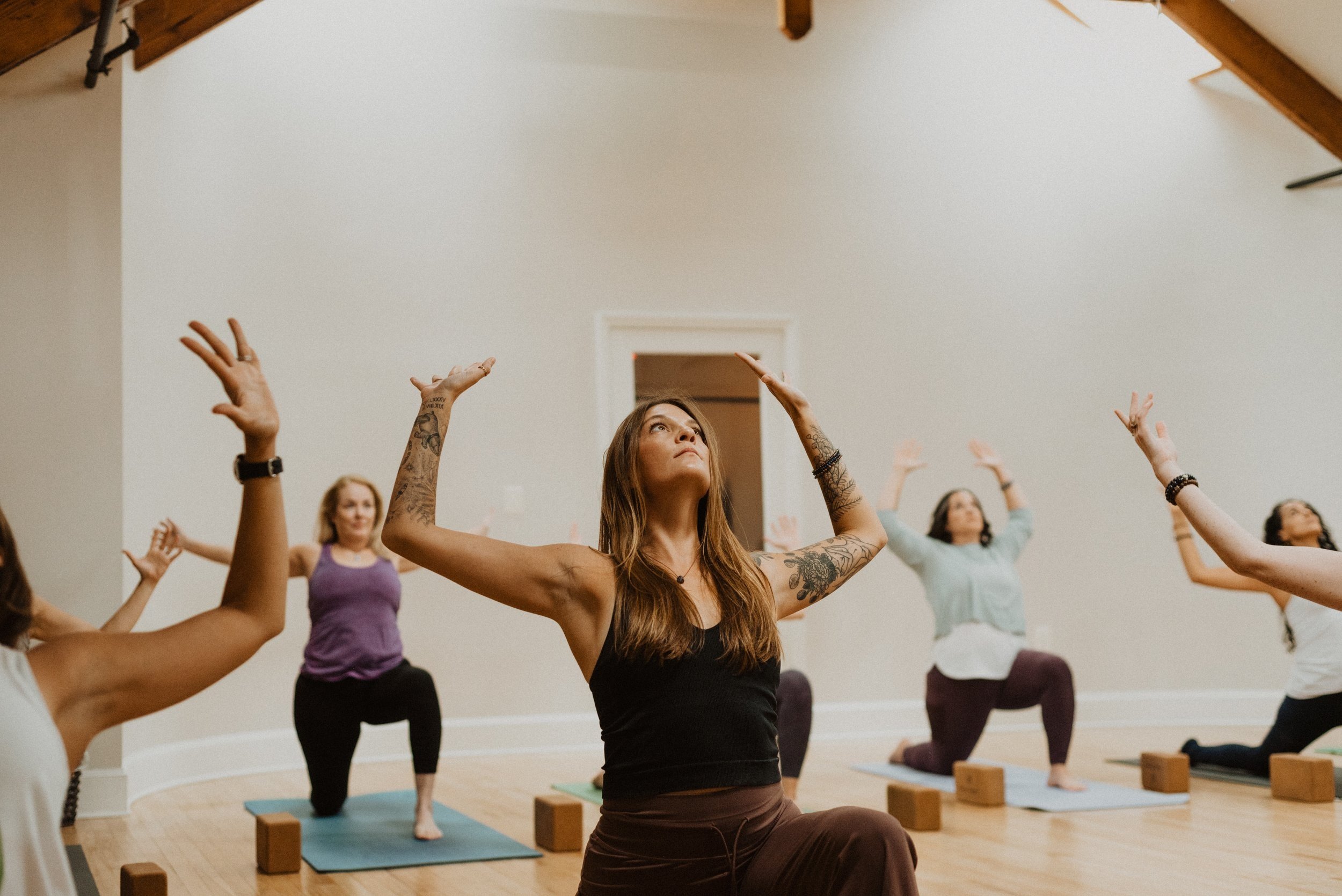 Yin and restorative yoga class in session at Solasta30A in Santa Rosa Beach