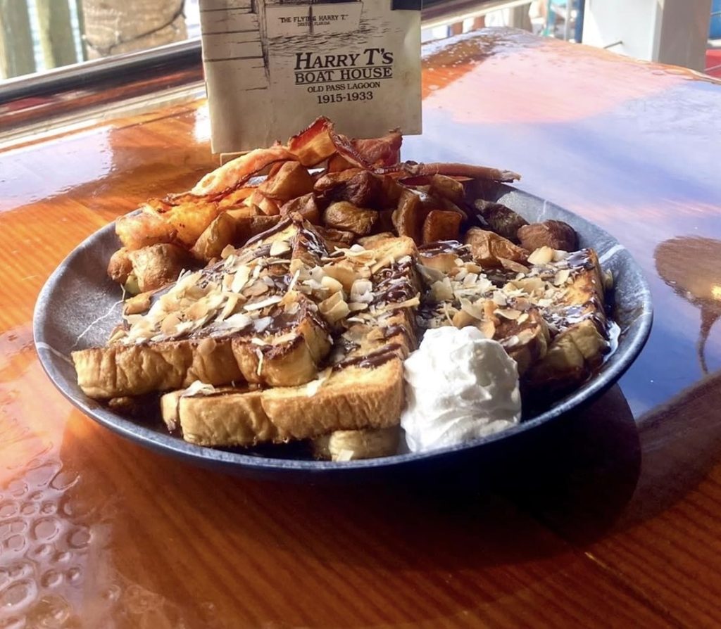 Bushwhacker Flavored French Toast served at Harry T's Lighthouse brunch