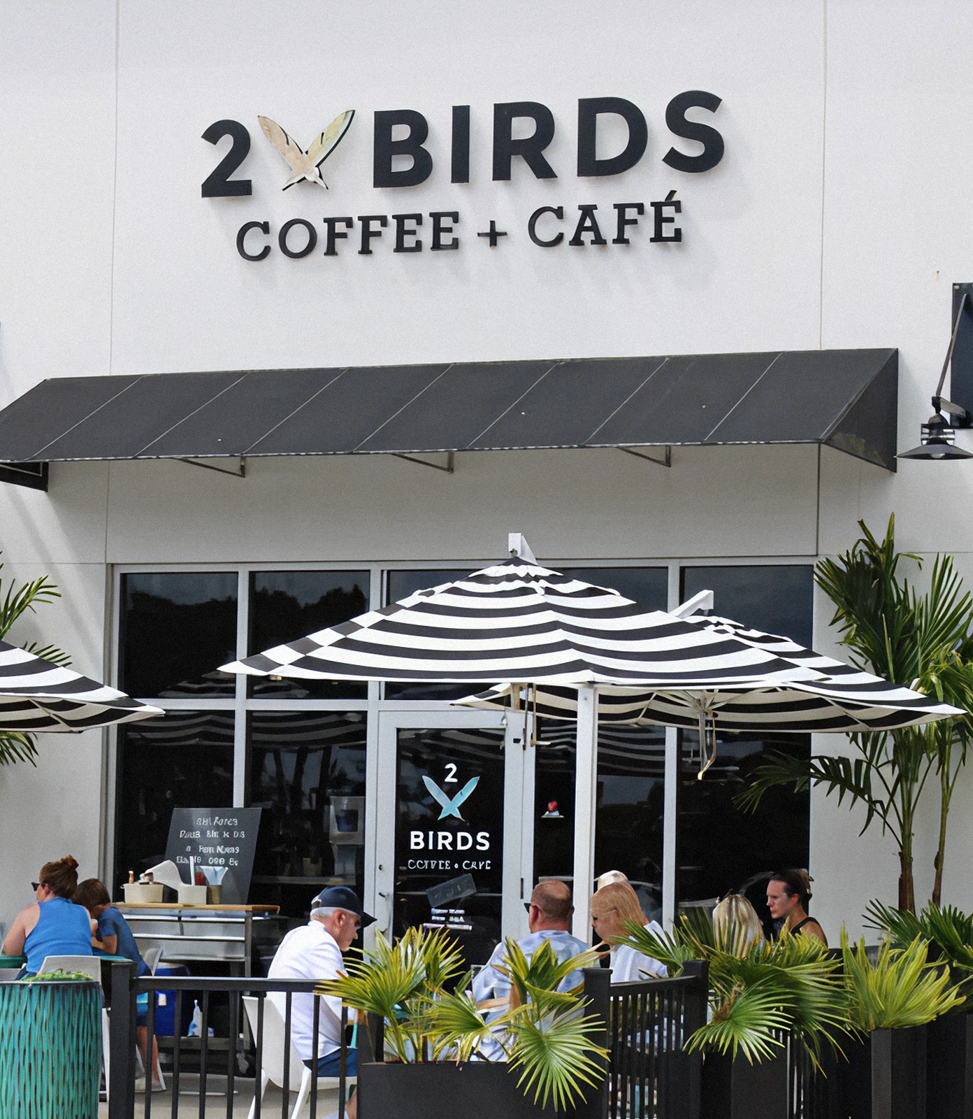 Inside 2 Birds Cafe in Miramar Beach, Florida