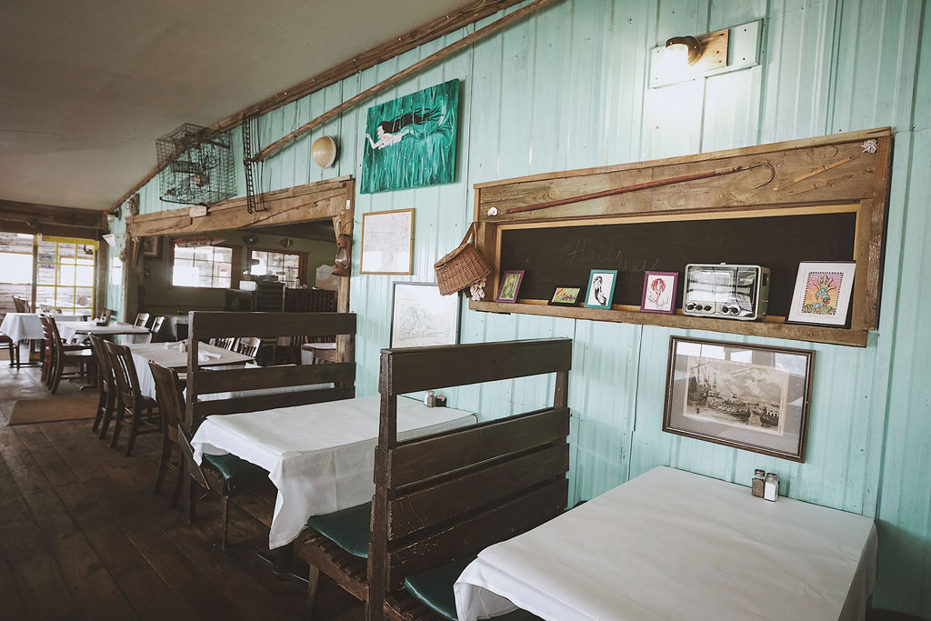 Dining room interior at Fisherman's Corner restaurant on Perdido Key