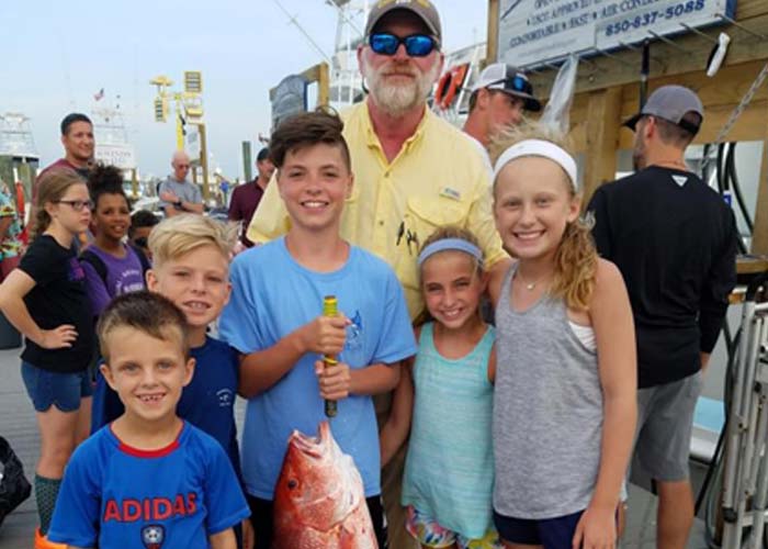 Catch from a deep sea fishing trip aboard the Destiny or Destin Princess out of Destin, Florida