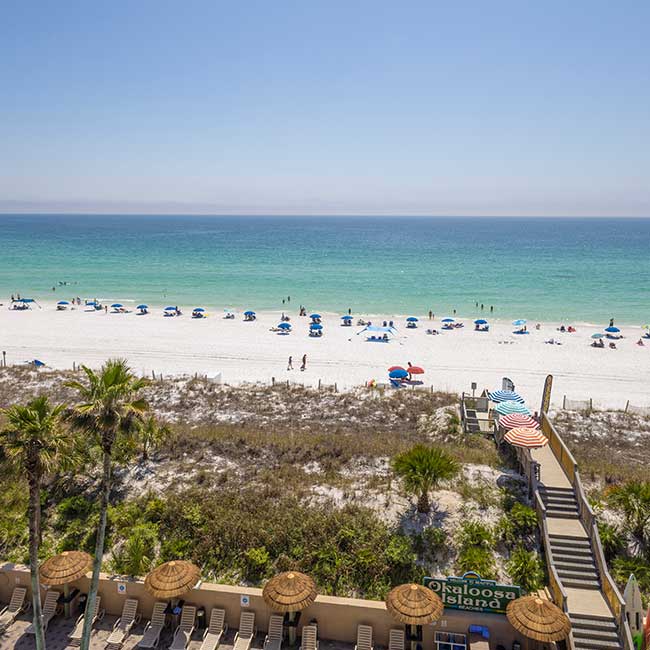 Gulf view balcony room at Wyndham Garden Fort Walton Beach