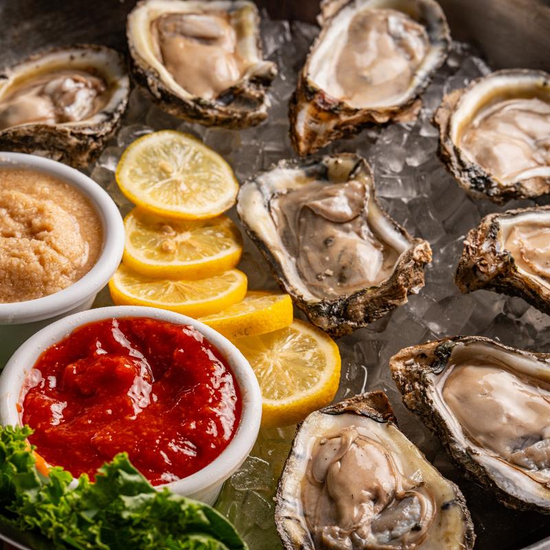 Raw oysters served at The Village Door in Sandestin