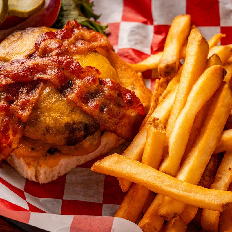 Disco Burger menu item served at The Village Door
