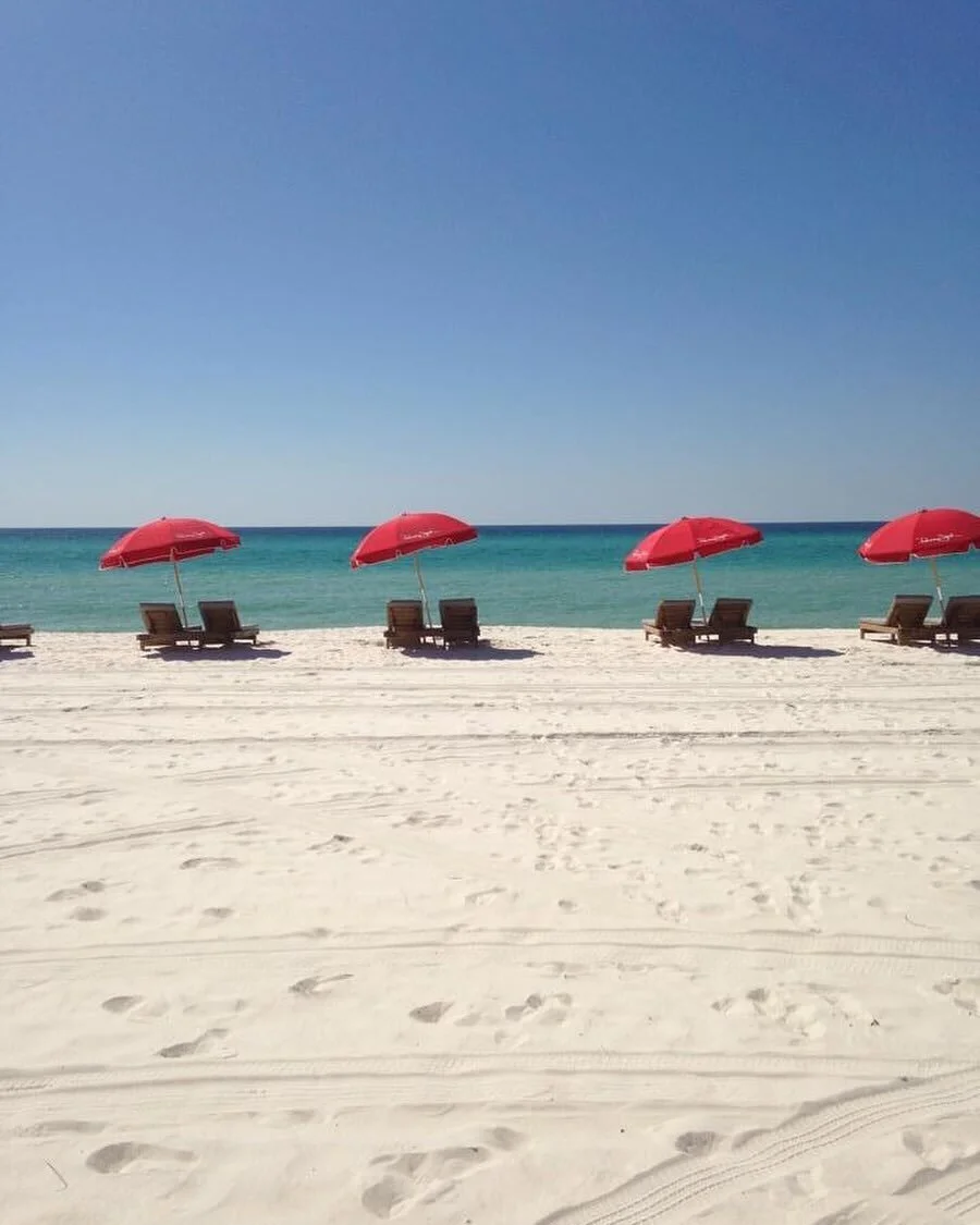 Jet skis and beach chairs at Beach Access 21 in Panama City Beach