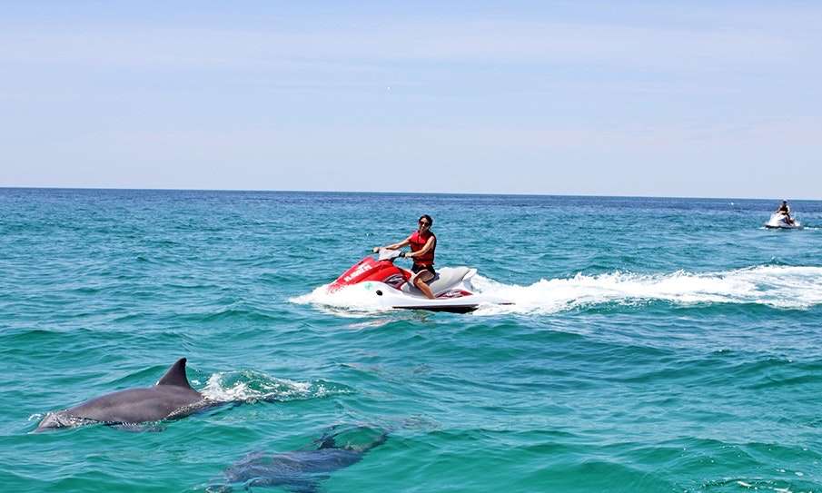 Jet ski rental on the water near Panama City Beach