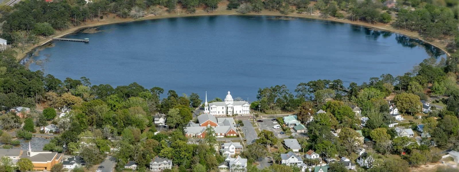 Lake DeFuniak near the Walton County Heritage Museum in the historic district